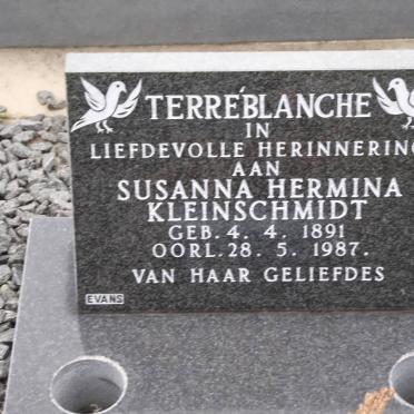 TERREBLANCHE Susanna Hermina Kleinschmidt 1891-1987