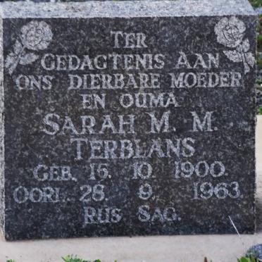 TERBLANS Sarah M.M. 1900-1963