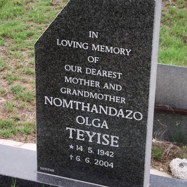 TEYISE Nomthandazo Olga 1942-2004