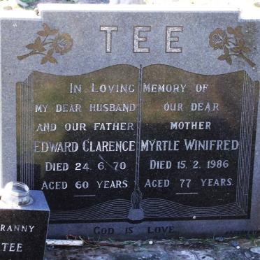 TEE Edward Clarence -1970 &amp; Myrtle Winifred -1986