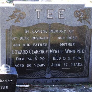 TEE Edward Clarence -1970 &amp; Myrtle Winifred -1986