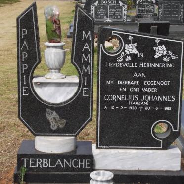 TERBLANCHE Cornelius Johannes 1938-1989