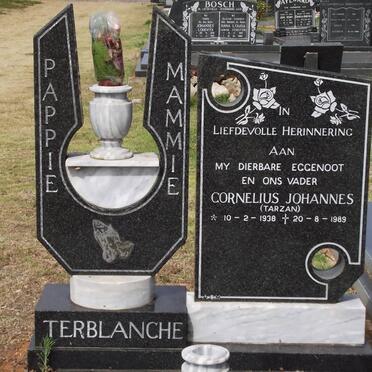 TERBLANCHE Cornelius Johannes 1938-1989