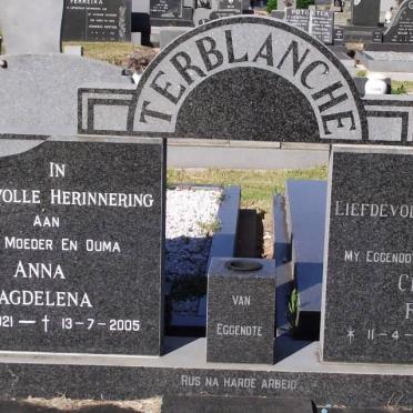TERBLANCHE Christiaan Frederick 1919-1980 &amp; Anna Magdalena 1921-2005