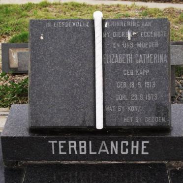 TERBLANCHE Elizabeth Catherina nee KAPP 1913-1973