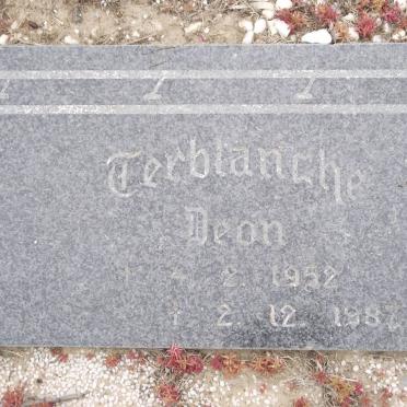 TERBLANCHE Deon 1952-1987