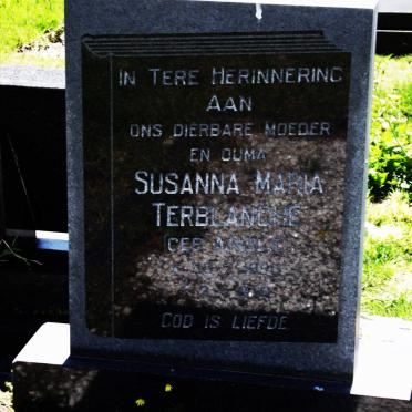 TERBLANCHE Susanna Maria nee AINSLIE 1890-1979