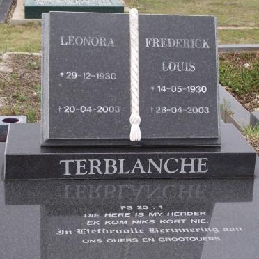TERBLANCHE Leonora 1930-2003 &amp; Frederick Louis 1930-2003