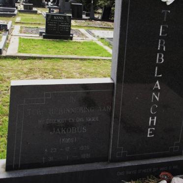 TERBLANCHE Jakobus 1936-1981
