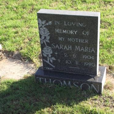 THOMSON Sarah Maria 1904-1990