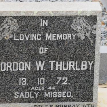 THURLBY Gordon W. 1927-1972
