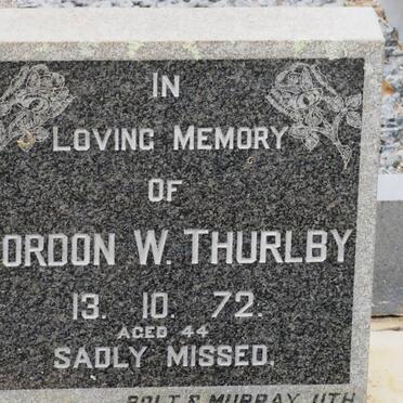 THURLBY Gordon W. 1927-1972