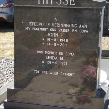 THYSSE John F. 1948-2011 &amp; Linda M 1952-