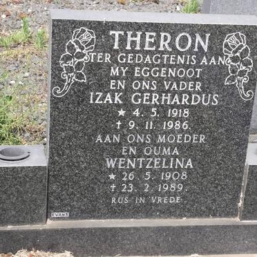 THERON Izak Gerhardus 1918-1986 &amp; Wentzelina 1908-1989