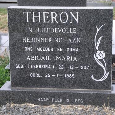 THERON Abigail Maria nee FERREIRA 1907-1989