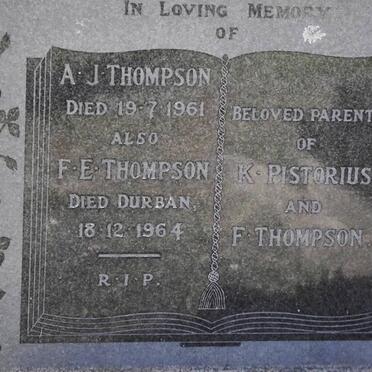 THOMPSON A.J. -1961 &amp; F.E. -1964