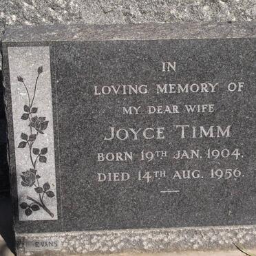 TIMM A. Joyce C. 1904-1956