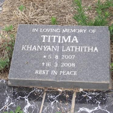 TITIMA Khanyani Lathitha 2007-2008