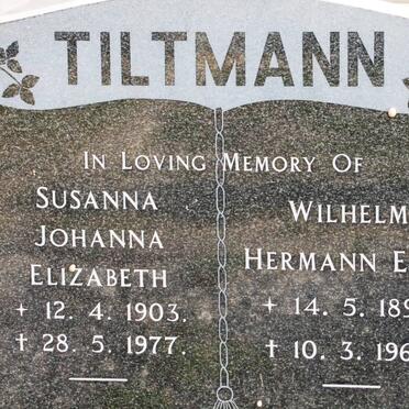 TILTMANN Wilhelm Hermann Emil 1898-1969 &amp; Susanna Johanna Elizabeth 1903-1977
