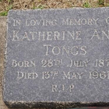 TONGS Katherine Ann 1877-1961