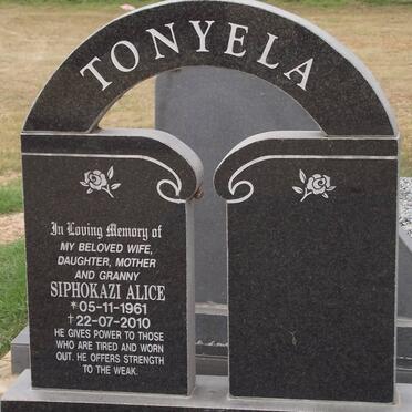 TONYELA Siphokazi Alice 1961-2010