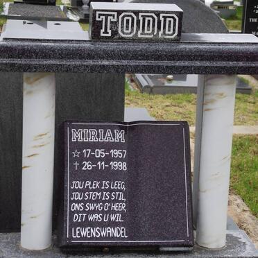 TODD Miriam 1957-1998