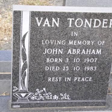 TONDER John Abraham, van 1907-1983