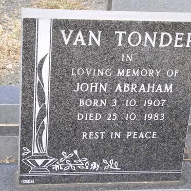 TONDER John Abraham, van 1907-1983