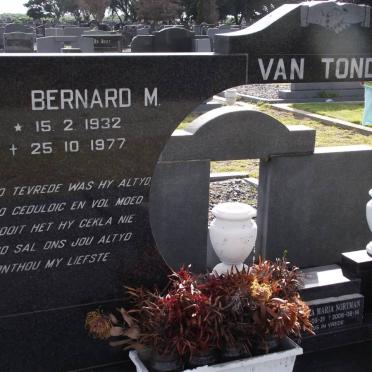 TONDER Bernard M., van 1932-1977 &amp; Sandra Maria NORTMAN 1958-2006