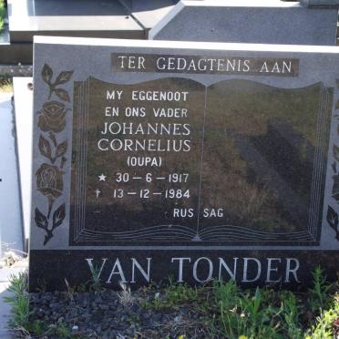TONDER Johannes Cornelius, van 1917-1984