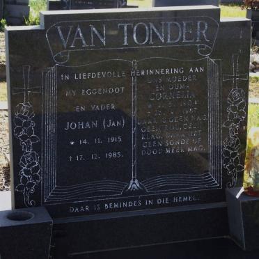 TONDER Johan, van 1915-1985 &amp; Cornelia 1904-1987