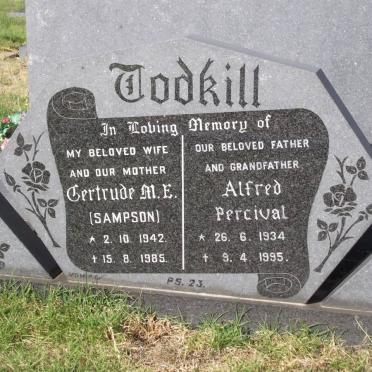 TODKILL Alfred Percival 1934-1995 &amp; Gertrude M.E. SAMPSON 1942-1985