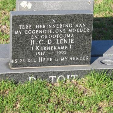 TOIT H.C.D., DU nee KERNEKAMP 1917-1995