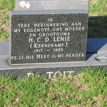 TOIT H.C.D., DU nee KERNEKAMP 1917-1995
