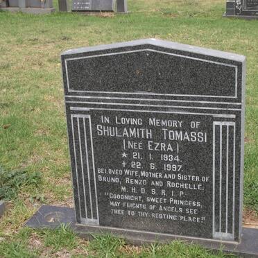 TOMASSI Shulamith nee EZRA 1934-1997