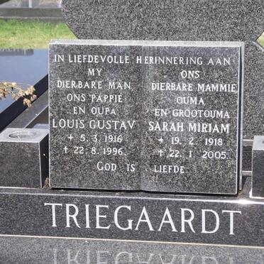 TRIEGAARDT Louis Gustav 1916-1996 &amp; Sarah Miriam 1918-2005