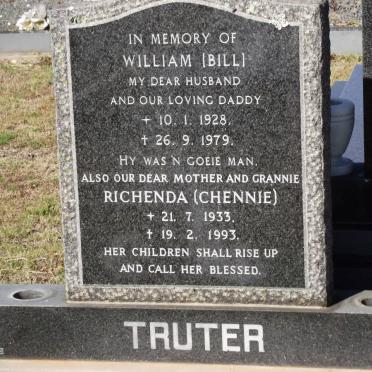 TRUTER William 1928-1979 &amp; Richenda 1933-1993