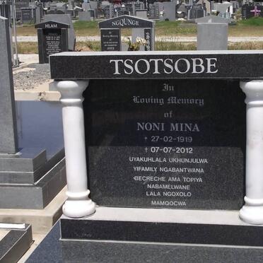 TSOTSOBE Noni Mina 1919-2012