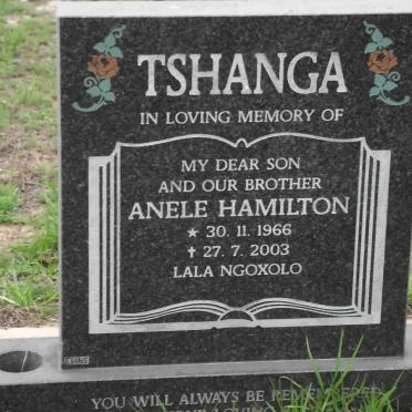 TSHANGA Anele Hamilton 1966-2003