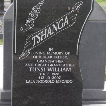 TSHANGA Tunsi William 1928-2007