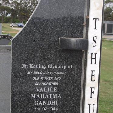 TSHEFU Valile Mahatma Gandhi 1944-2008