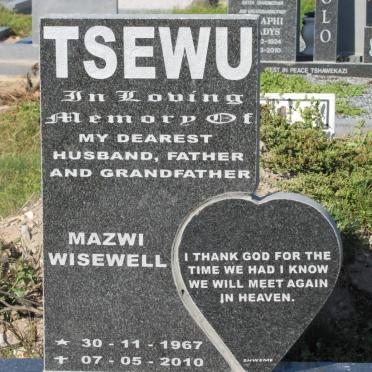 TSEWU Mazwi Wisewell 1967-2010