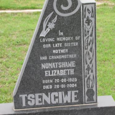 TSENGIWE Nomatshawe Elizabeth 1925-2004
