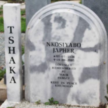 TSHAKA Nkosiyabo Japher 1934-2005