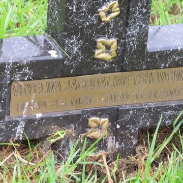 TSHONGWE Vuyelwa Jacqualine 1975-2007