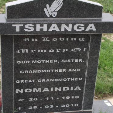 TSHANGA Nomaindia 1918-2010