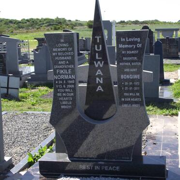 TULWANA Fikile Norman 1940-2008 :: TULWANA Bongiwe 1973-2011