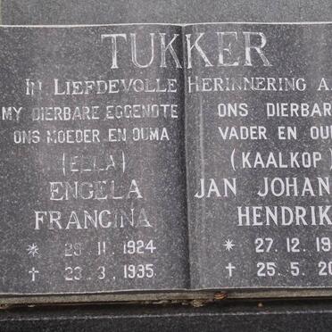 TUKKER Jan Johannes Hendrik 1915-2001 &amp; Engela Francina 1924-1995