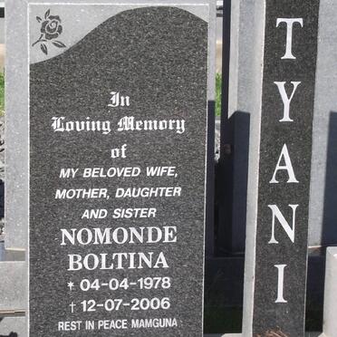 TYANI Nomonde Boltina 1978-2006