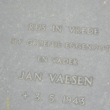 VAESEN Johannes Jacobus 1943-1973